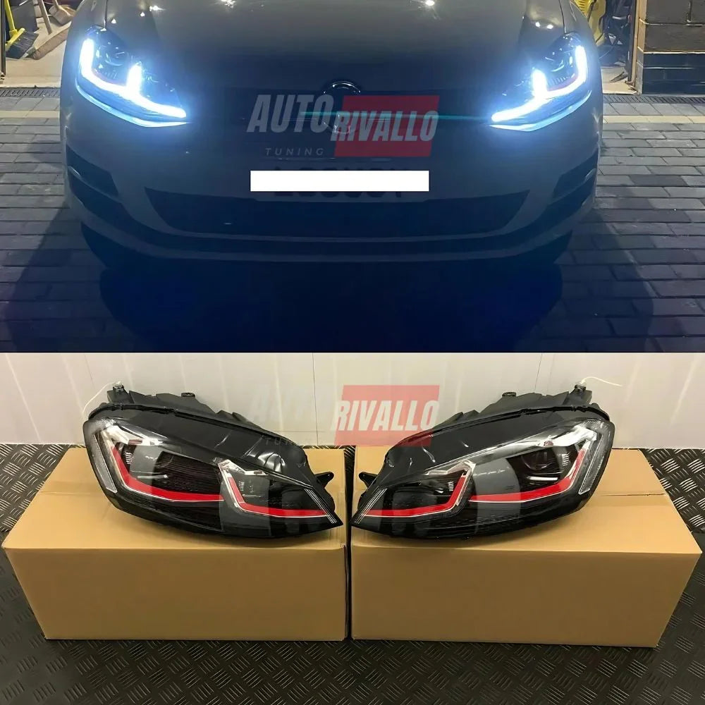 VW Golf 6 2008-2012 Fari Anteriori LED GTI G7.5 Look - autorivallo