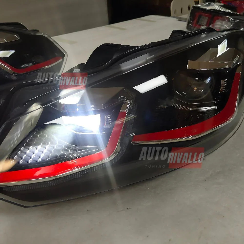 VW Golf 6 2008-2012 Fari Anteriori LED GTI G7.5 Look - autorivallo