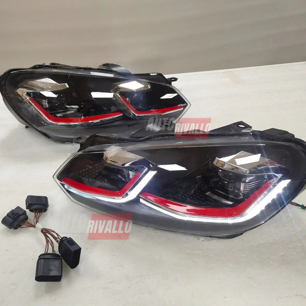 VW Golf 6 2008-2012 Fari Anteriori LED GTI G7.5 Look - autorivallo
