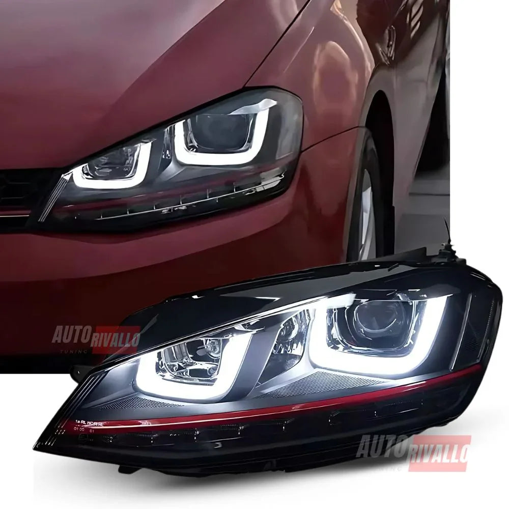 VW Golf 6 2008-2012 Fari Anteriori GTI Look LED Sequenziale - autorivallo