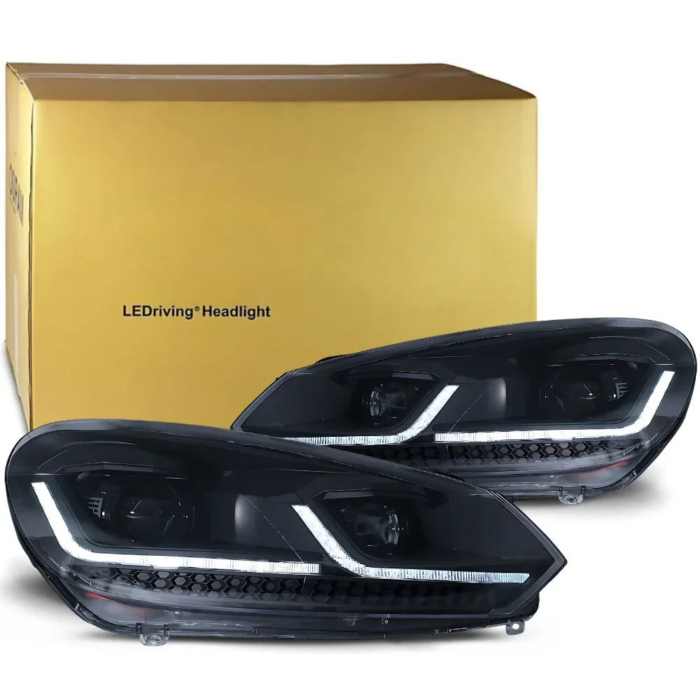 VW Golf 6 2008-2012 Fari Anteriori LED Look G7.5 R-Line - autorivallo