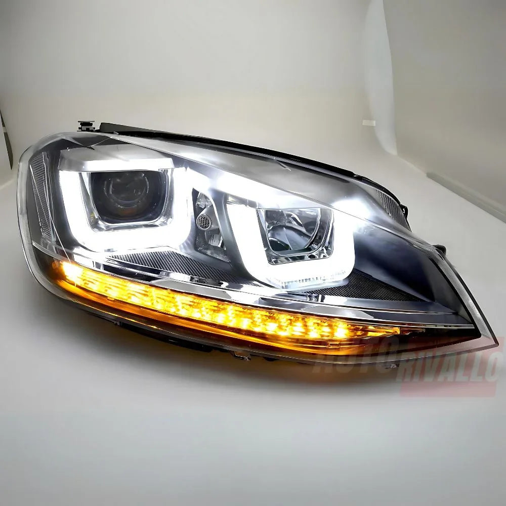 VW Golf 7 2012-2017 Fari Anteriori LED Diurne Doppia-U - autorivallo