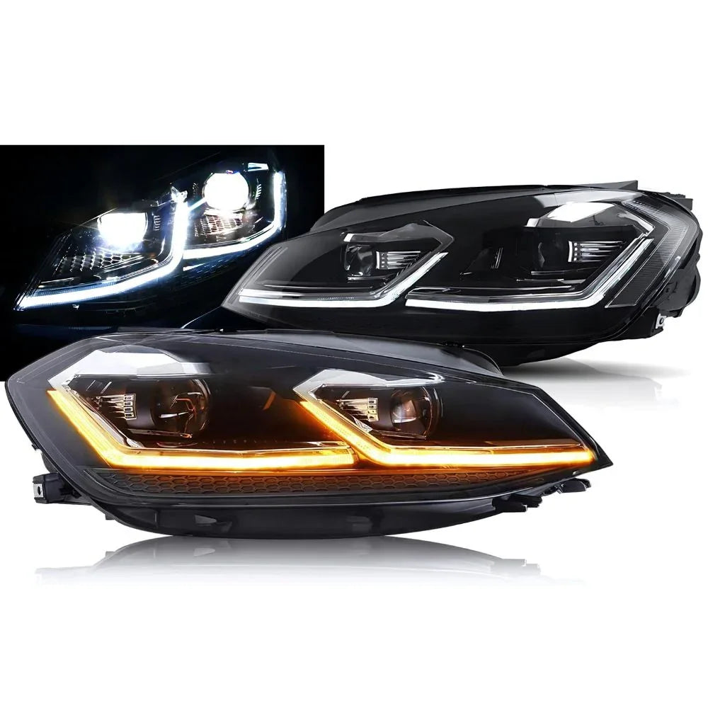 VW Golf 7 2012-2017 Fari Anteriori Full LED Ottica R-Line - autorivallo