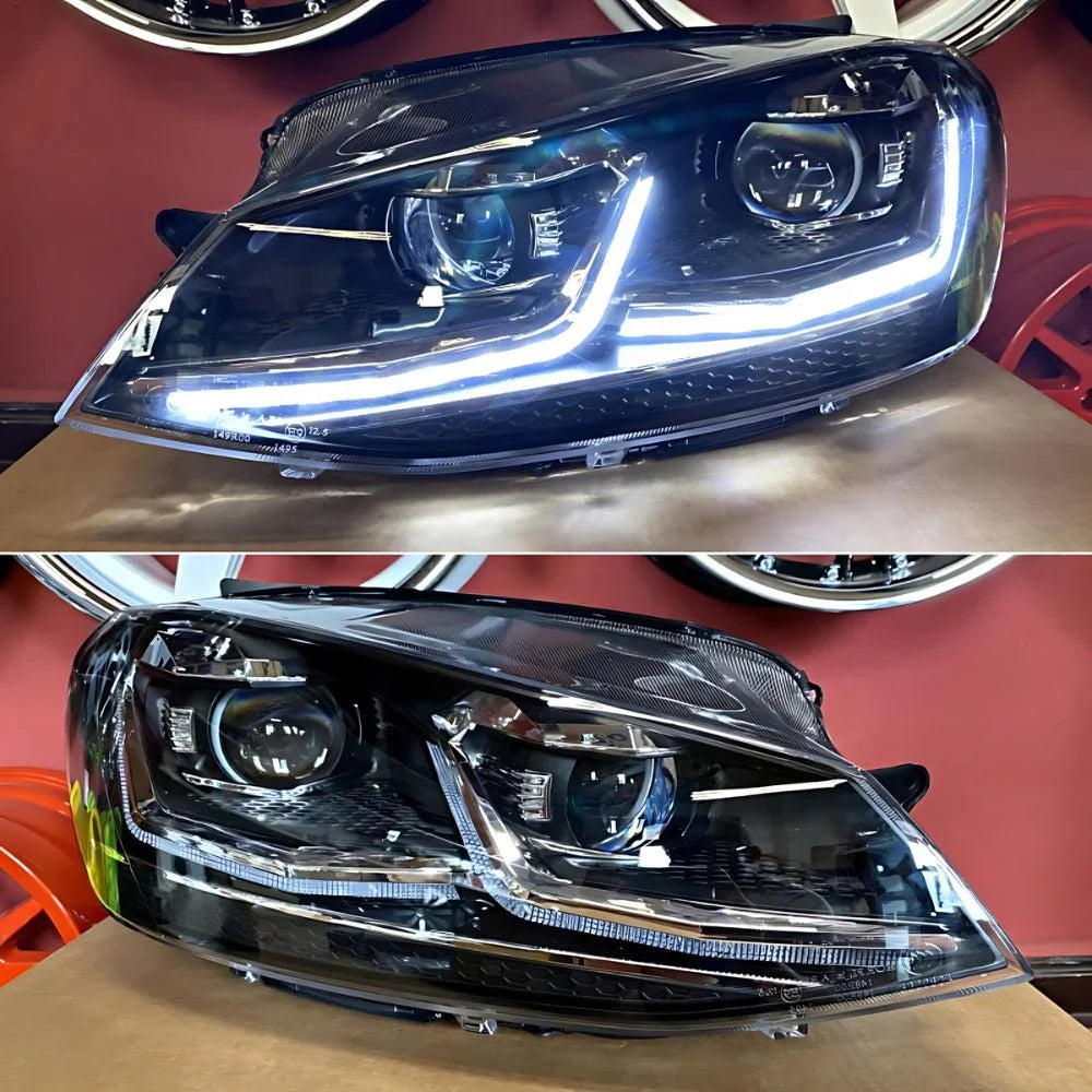 VW Golf 7 2012-2017 Fari Anteriori Full LED Ottica R-Line - autorivallo