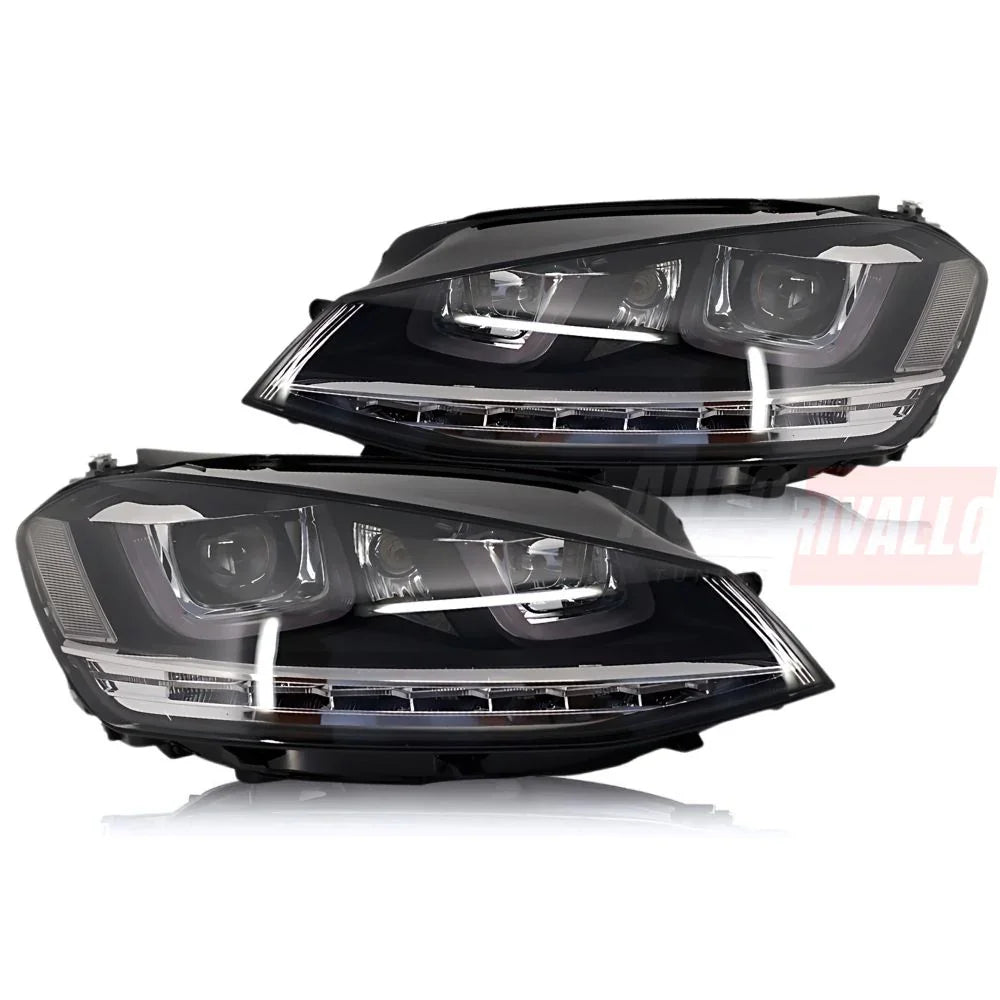 VW Golf 7 2012-2017 Fari Anteriori Con Frecce Dinamiche LED - autorivallo
