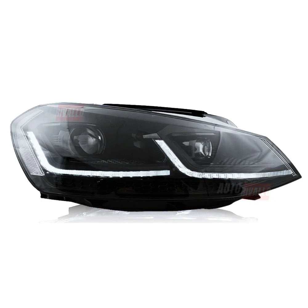 VW Golf 7 2012-2017 Fari Anteriori LED Look G7.5 Total Black - autorivallo