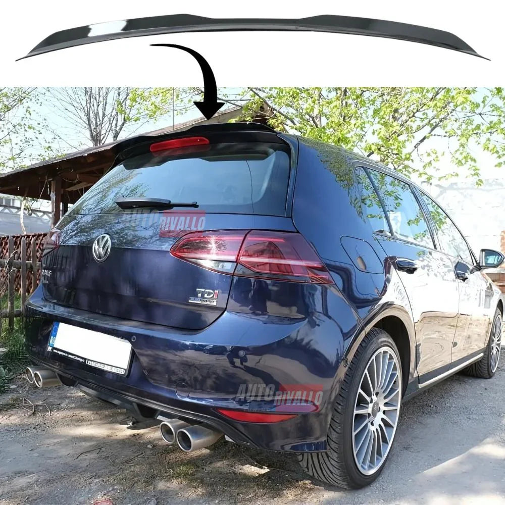 VW Golf 7 2012-2017 Spoiler Posteriore GTI Look Nero Lucido - autorivallo