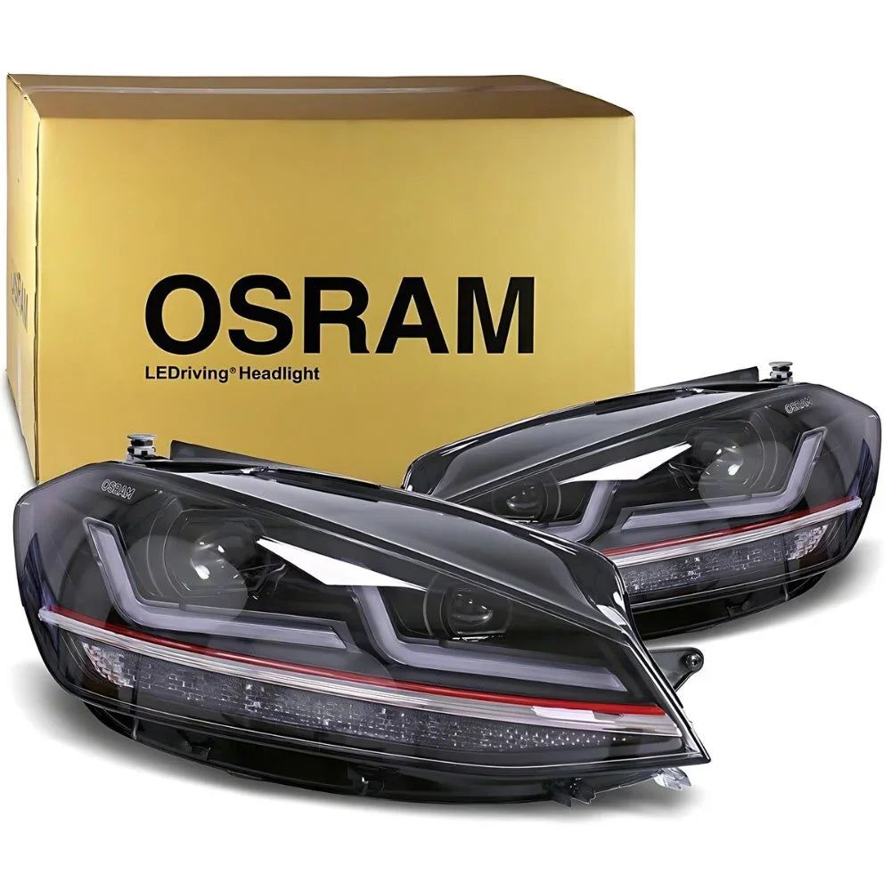 VW Golf 7.5 2017-2020 Fari Anteriori Look GTI Full LED Osram - autorivallo