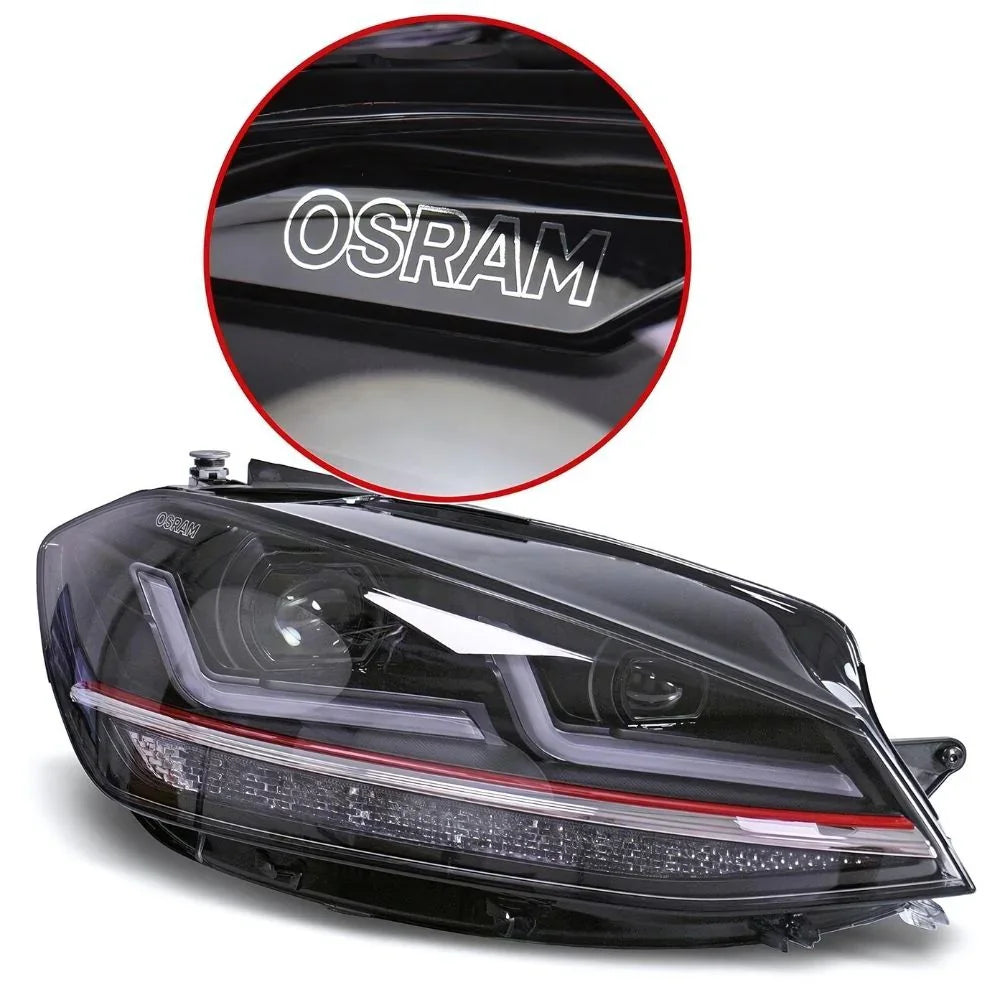 VW Golf 7.5 2017-2020 Fari Anteriori Look GTI Full LED Osram - autorivallo