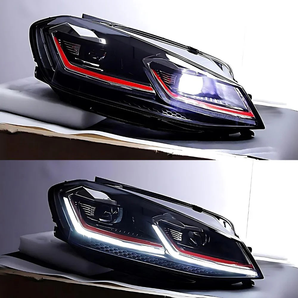 VW Golf 7.5 2017-2019 Fari Anteriori Full LED GTI Look SEQ - autorivallo