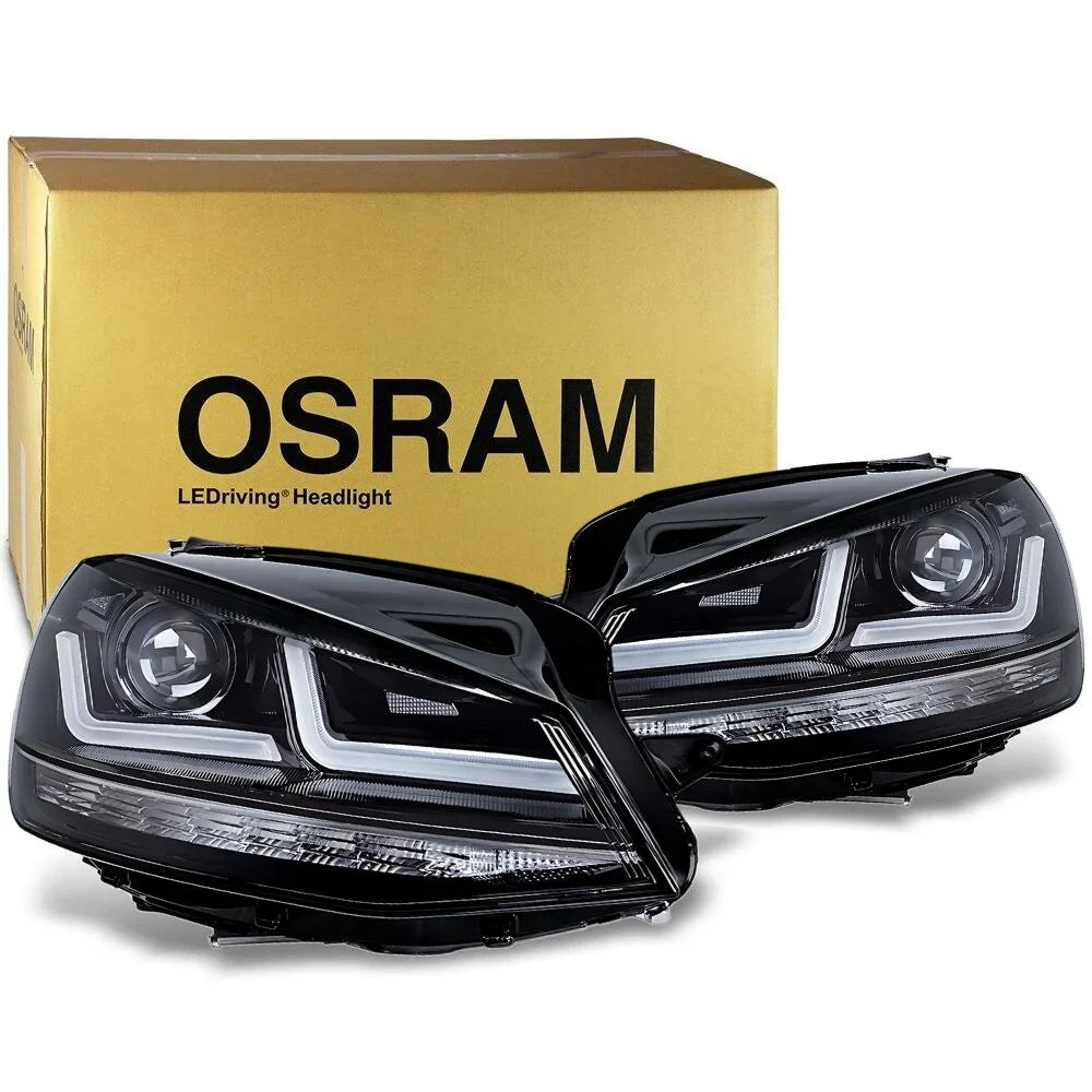 VW Golf 7 2012-2017 Fari Anteriori Full Led OSRAM Xenon Neri - autorivallo