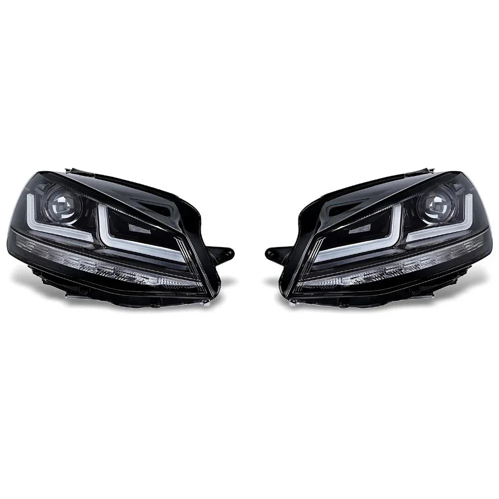 VW Golf 7 2012-2017 Fari Anteriori Full Led OSRAM Xenon Neri - autorivallo