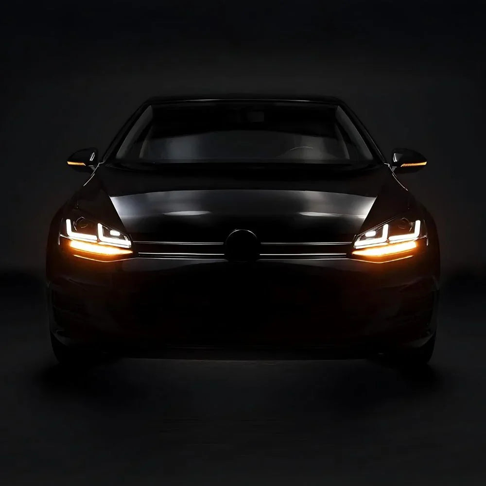 VW Golf 7 2012-2017 Fari Anteriori Full Led OSRAM Xenon Neri - autorivallo