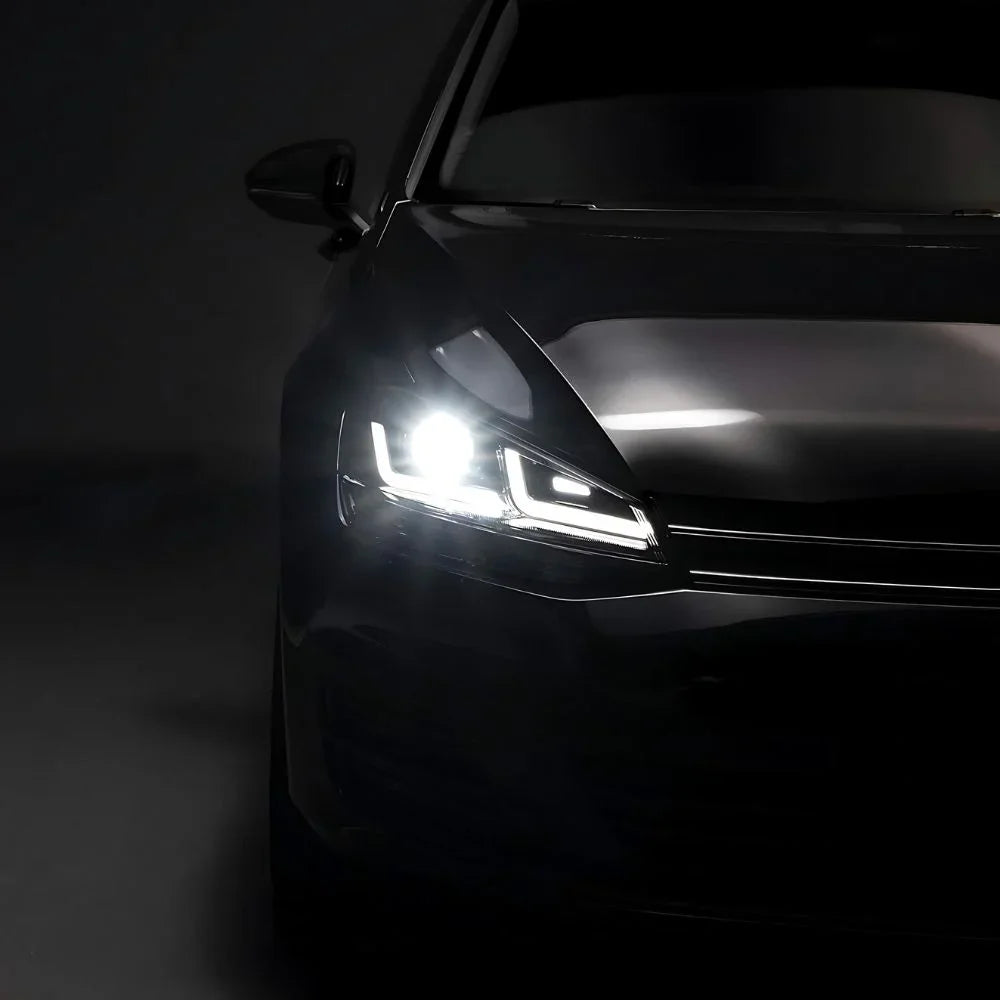 VW Golf 7 2012-2017 Fari Anteriori Full Led OSRAM Xenon Neri - autorivallo