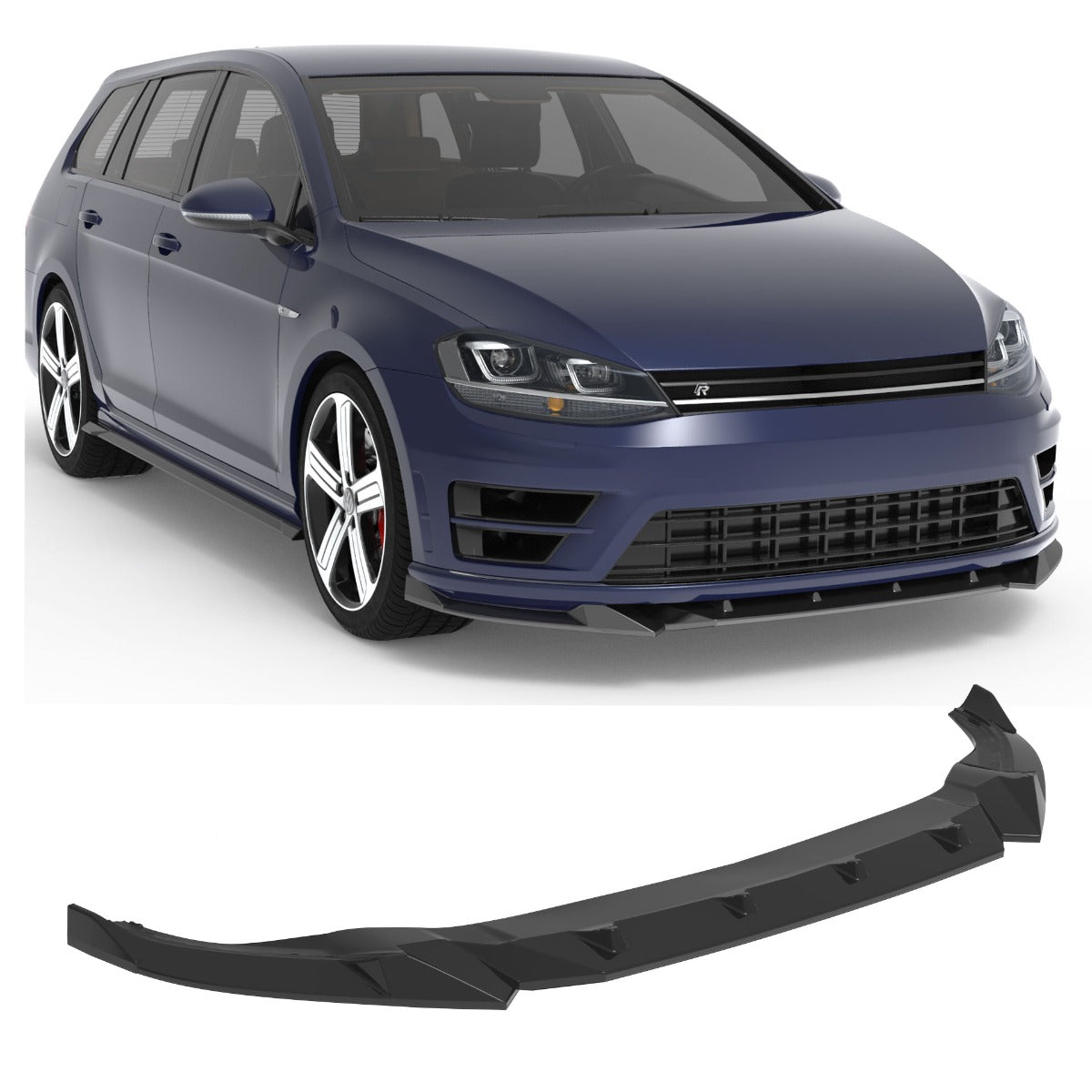 VW Golf Mk7 R & R-Line 2013–2016 Splitter - Spoiler Anteriore - autorivallo