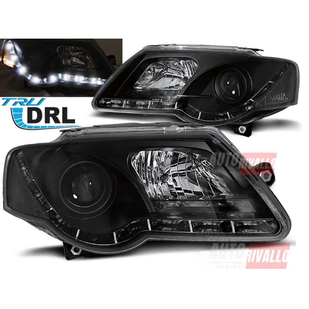 VW Passat 3C B6 2005-2010 Fari Anteriori Con Luci Diurne LED - autorivallo