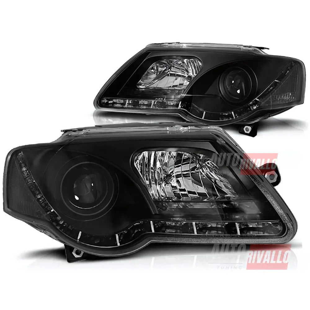 VW Passat 3C B6 2005-2010 Fari Anteriori Con Luci Diurne LED - autorivallo