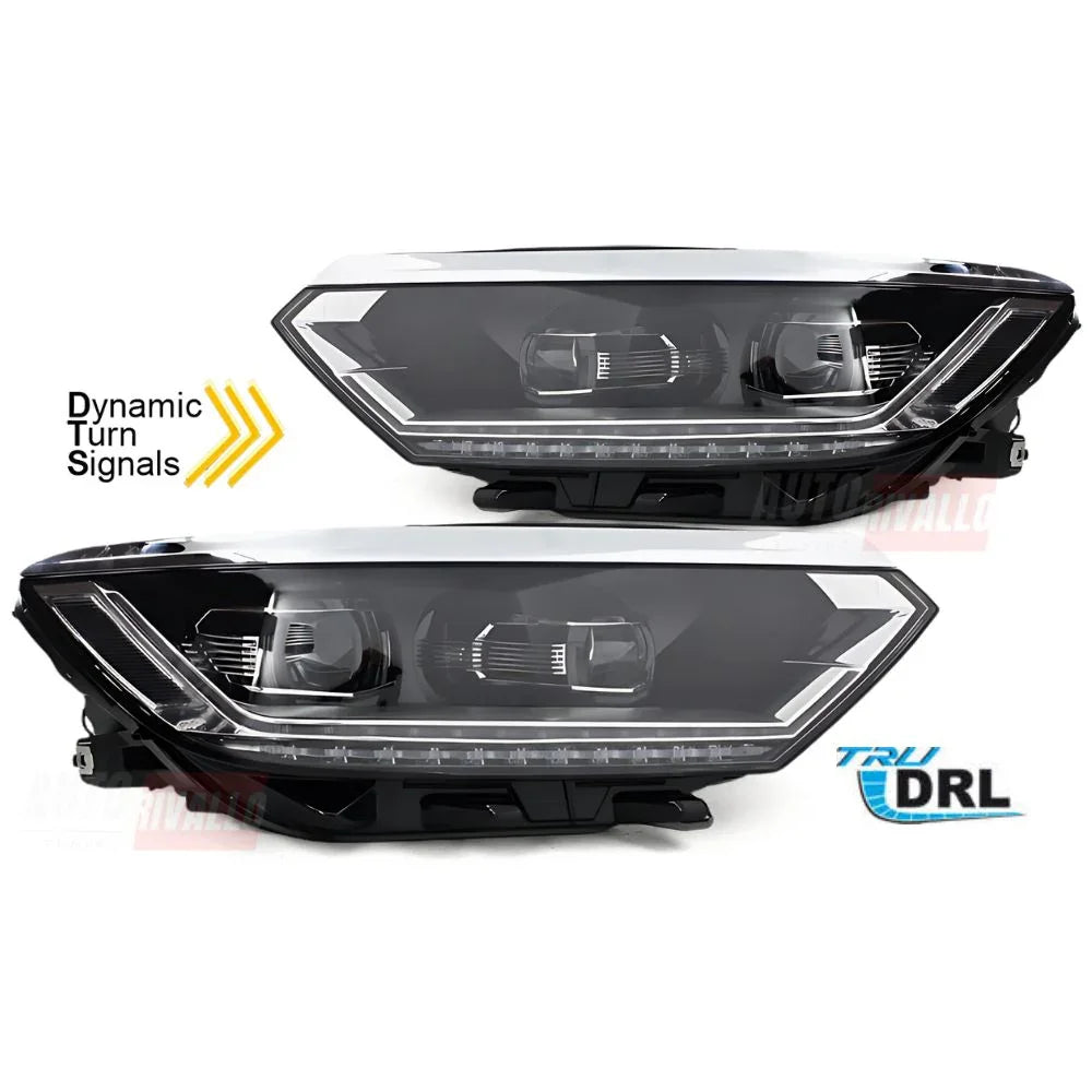 VW Passat B8 2014-2019 Fari Anteriori LED Matrix Frecce SEQ - autorivallo