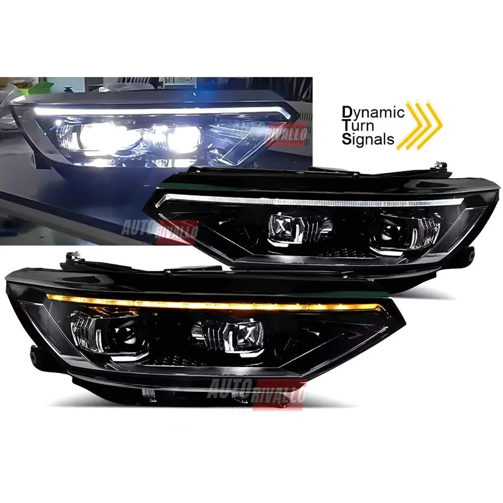 VW Passat B8 2016-2019 Fari Anteriori Full LED Look Matrix - autorivallo