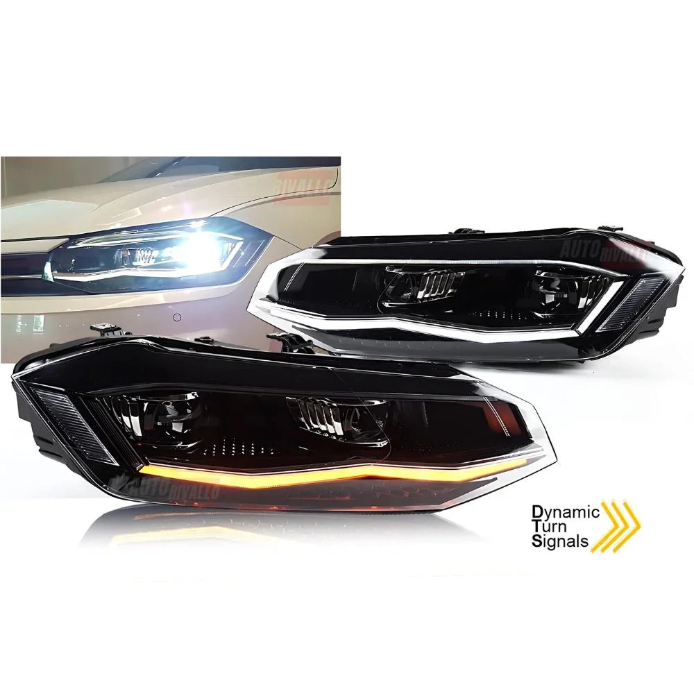 VW Polo MK6 AW 2017-2021 Fari Anteriori LED R-Line Design - autorivallo