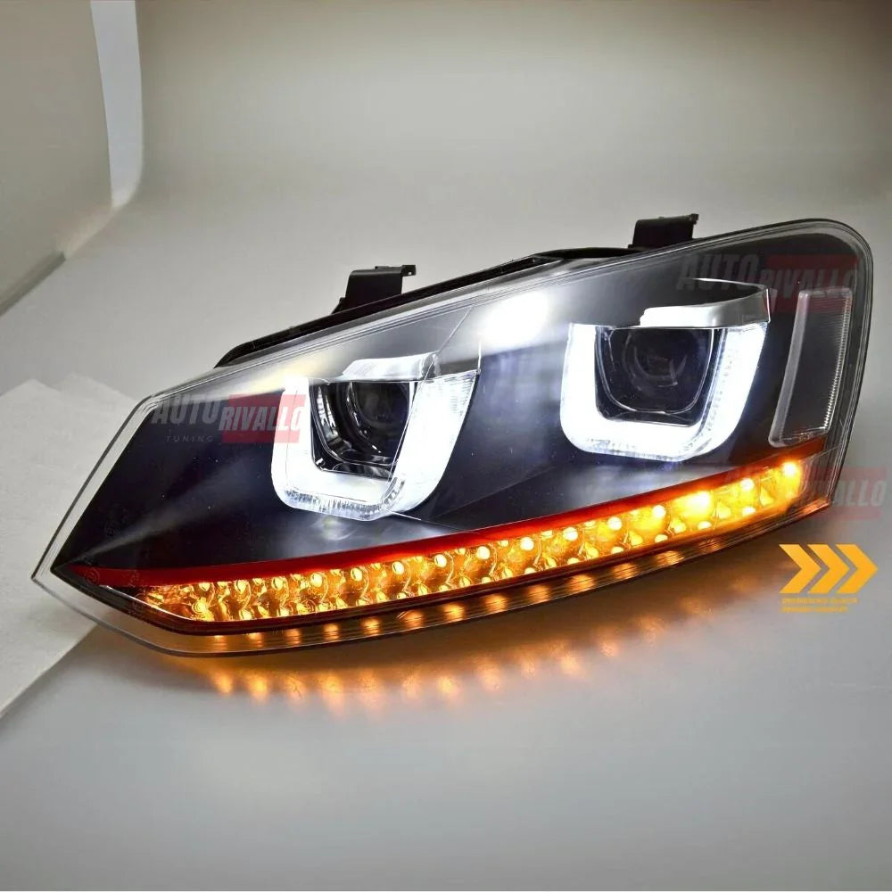 VW Polo 6R 6C 2009-2017 Fari Anteriori LED Frecce Dinamiche - autorivallo