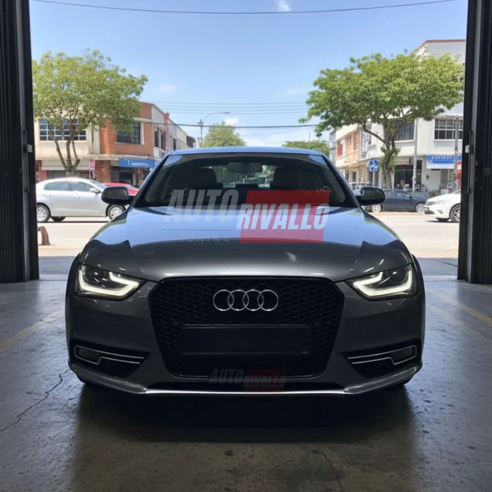 Audi A4 B8 2011-2015 Griglia Anteriore RS4 Look Nero Lucido - autorivallo