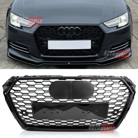 Audi A4 B9 2015-2019 Griglia Anteriore RS4 Look Nero Lucido - autorivallo