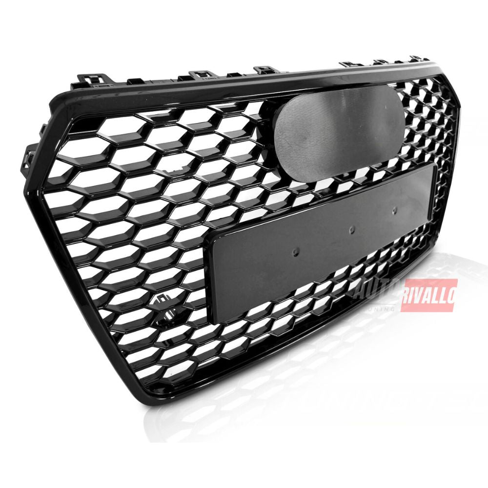 Audi A7 C7 4G 2014-2018 Griglia Anteriore RS7 Look Nero Lucido