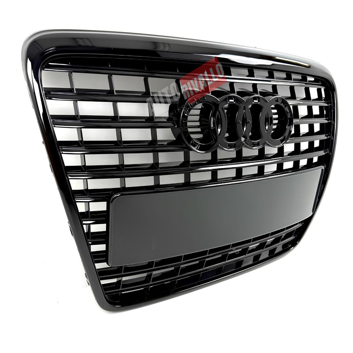 Calandra Audi A6 C6 4F restyling nera lucida vista angolata