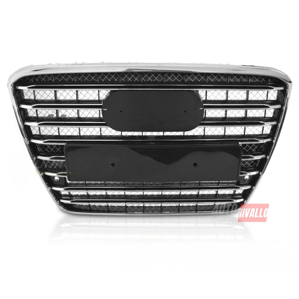 AUDI A8 D4 2009-2013 Griglia Anteriore S8 Look Nero Cromato - autorivallo