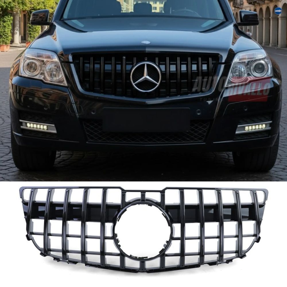 Calandra anteriore AMG GT Panamericana nera lucida per Mercedes GLK X204 2008-2012
