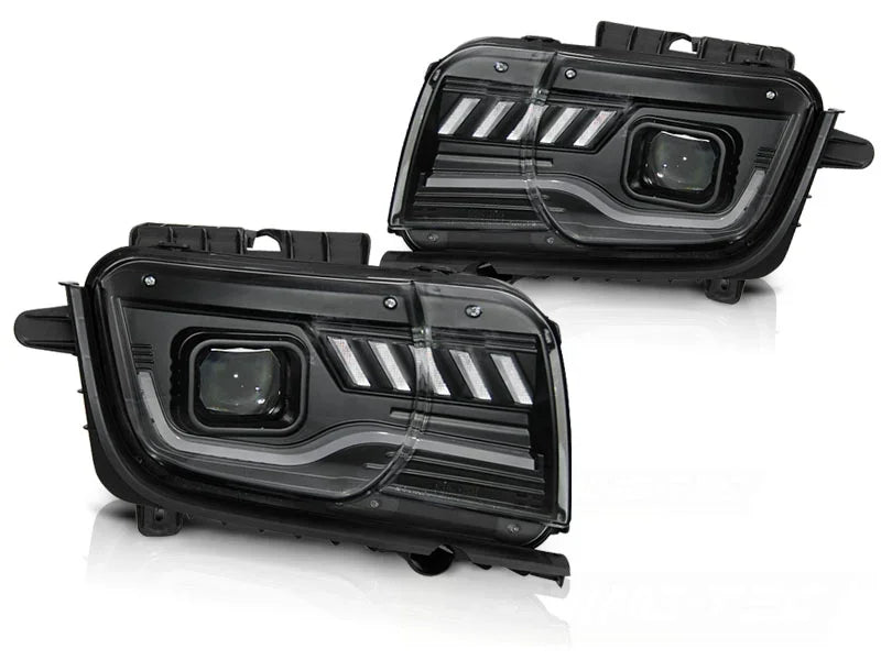 Chevrolet Camaro 2009-2013 Fari Anteriori LED Lightube Nero - autorivallo