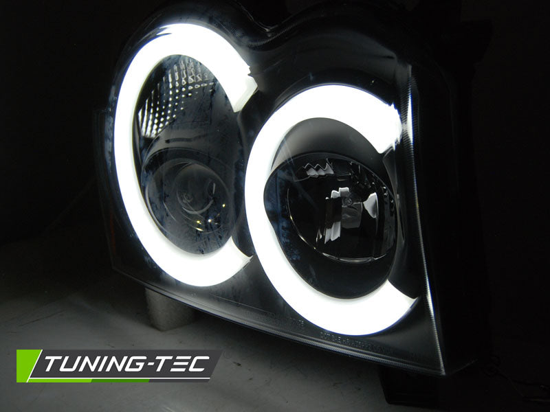 Jeep Grand Cherokee 2005-2007 Fari Anteriori LED Light Tube Nero - autorivallo