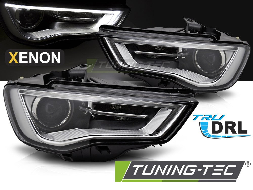 Audi A3 8V 2012-2016 Fari Anteriori LED Diurne Nero Xenon