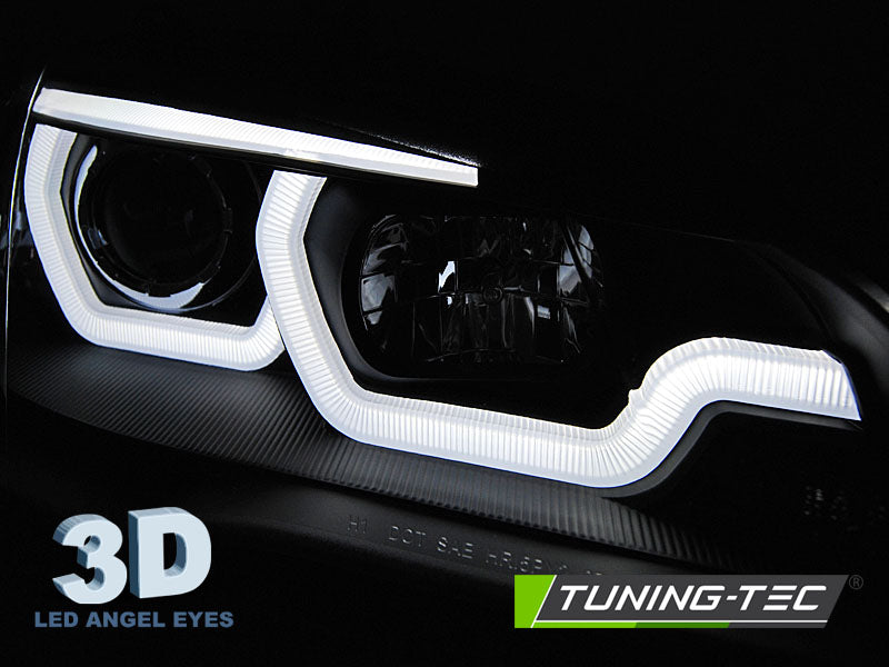 BMW X5 E70 2007-2013 Fari Anteriori LED Light Tube Nero - autorivallo