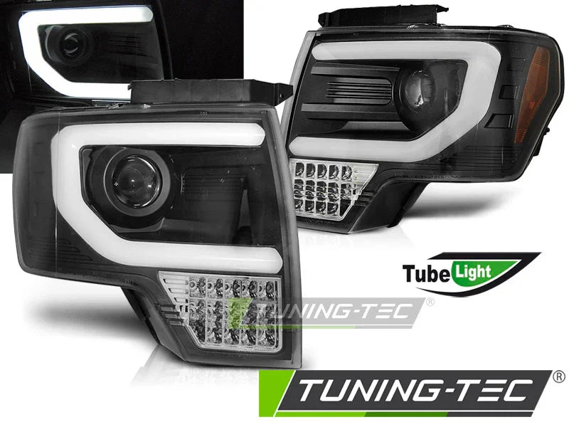 Ford F-150 MK12 2008-2014 Fari Anteriori LED Nero - autorivallo