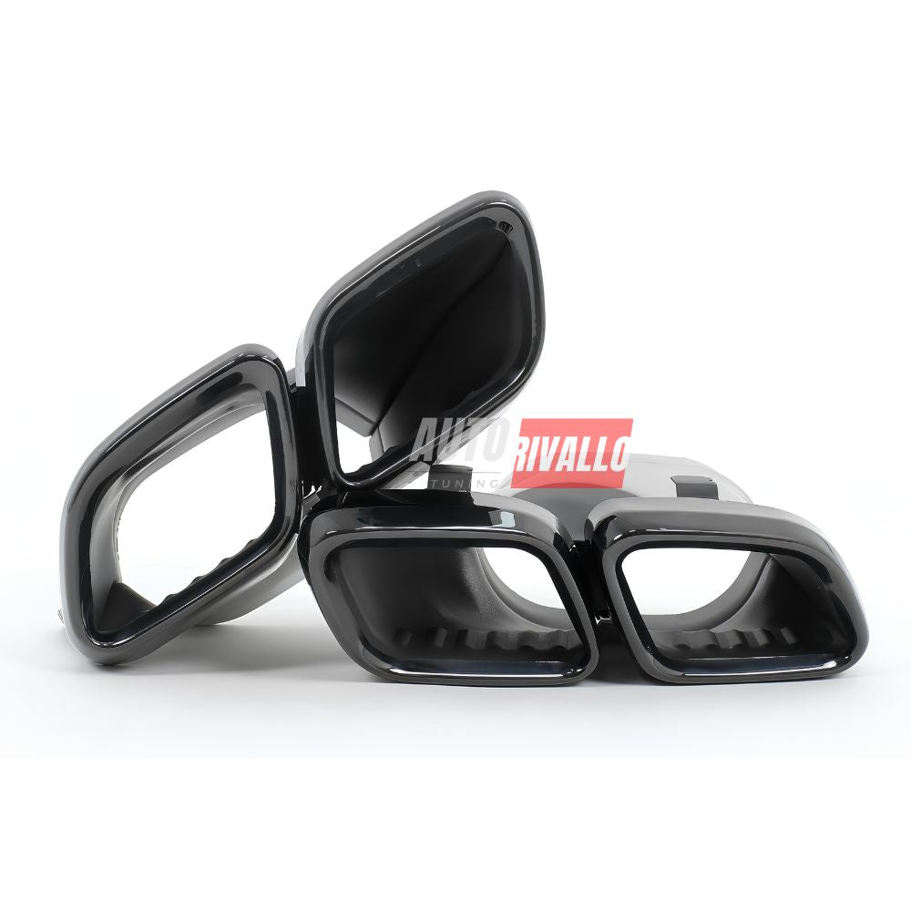 Diffusore posteriore GLC C254 Coupé 2022-2026, terminali sportivi GLC63 nero lucido