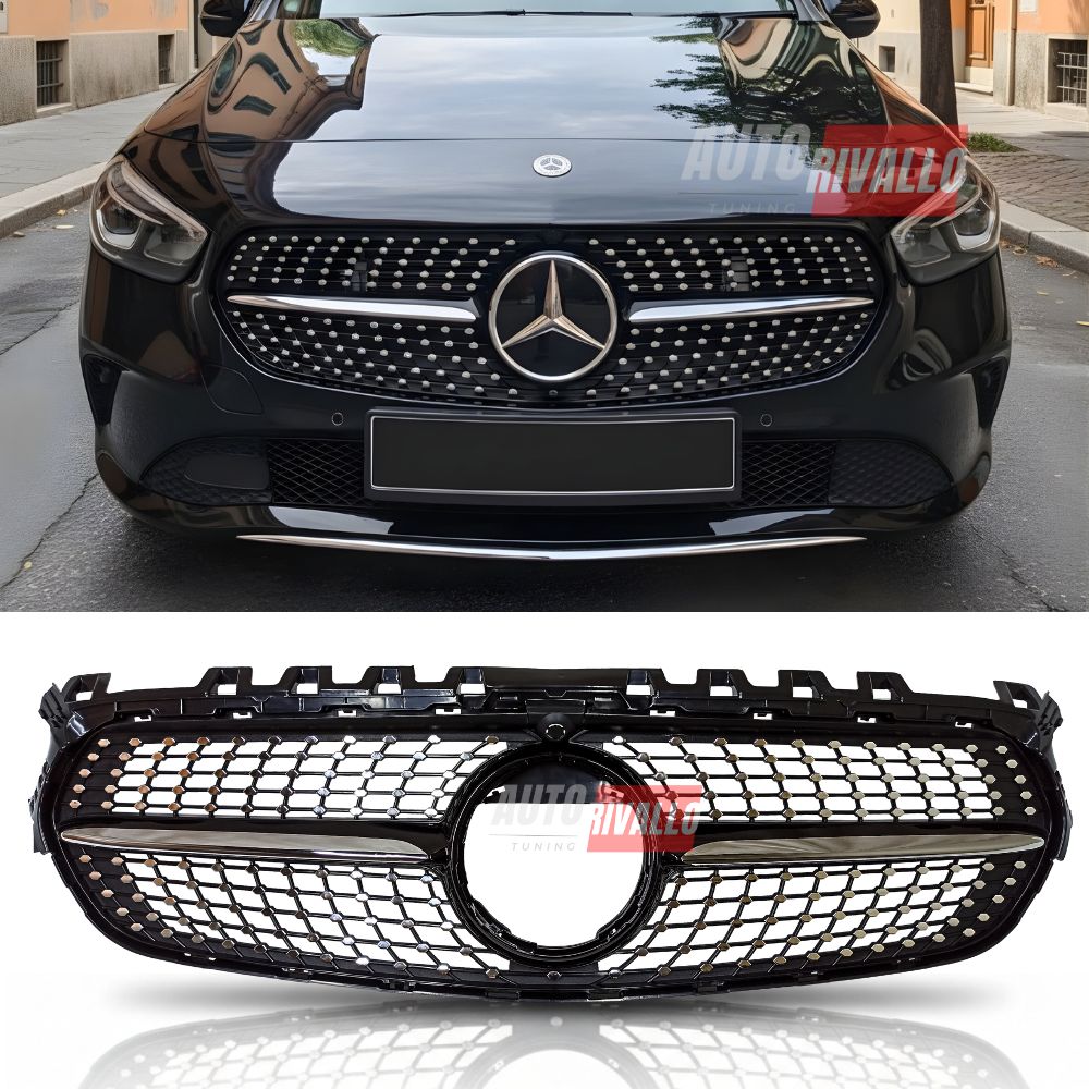 Griglia Mercedes B W247 Diamond Look Nera Premium - Trasforma il frontale con stile AMG Style