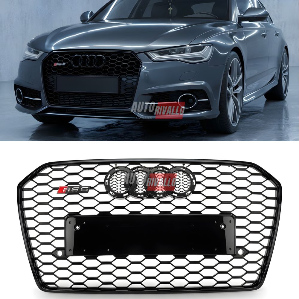 Griglia Audi A6 C7 4G RS6 Look nero lucido – Design Aggressivo RS per un look sportivo