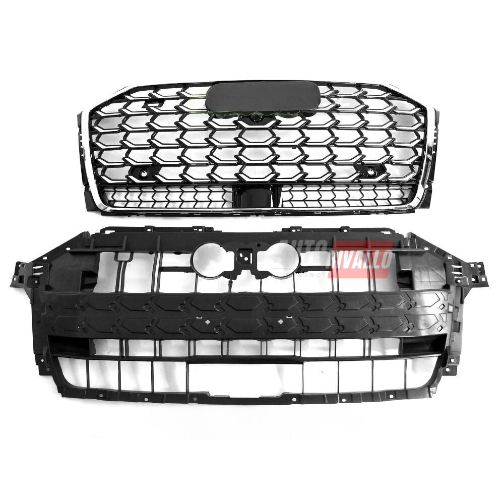 AUDI A8 D5 2021+ Griglia Anteriore S-Line Look - Nero Cromato