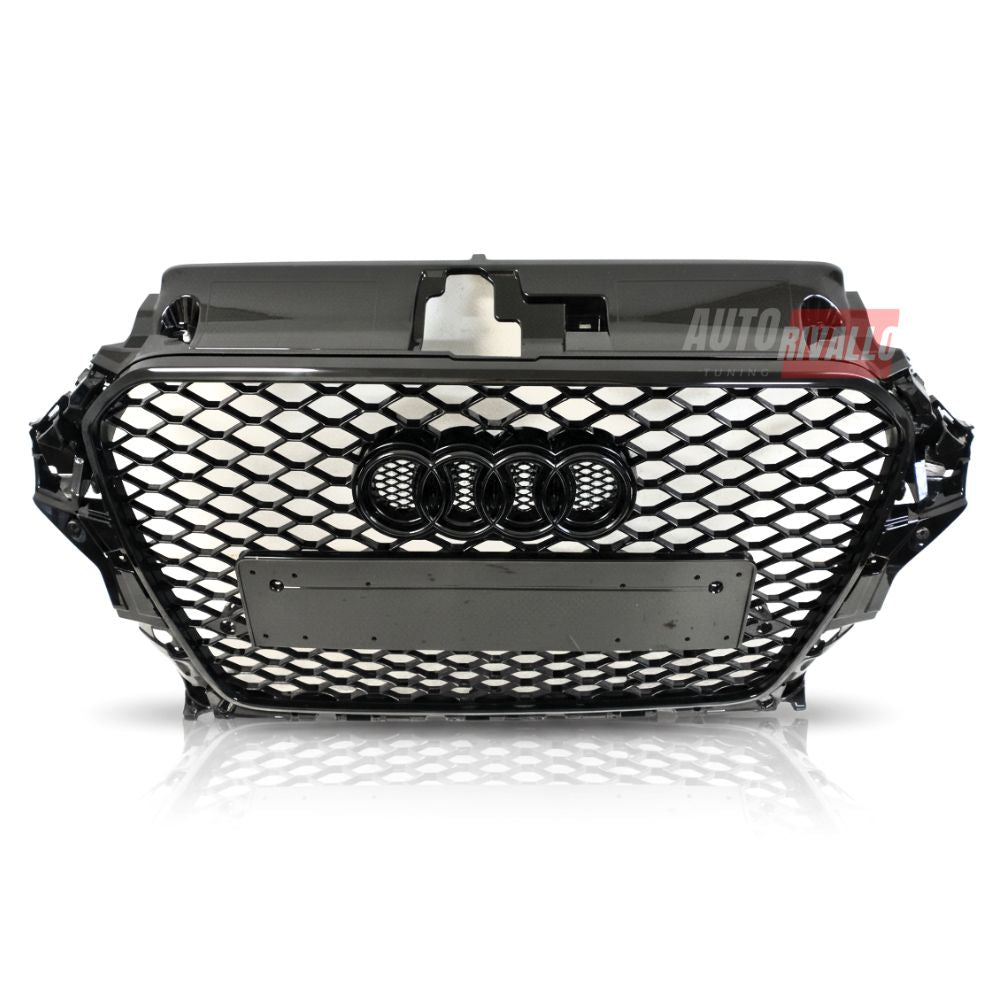 Audi A3 8V 2012-2016 Griglia Anteriore RS3 Look Nero Lucido - autorivallo