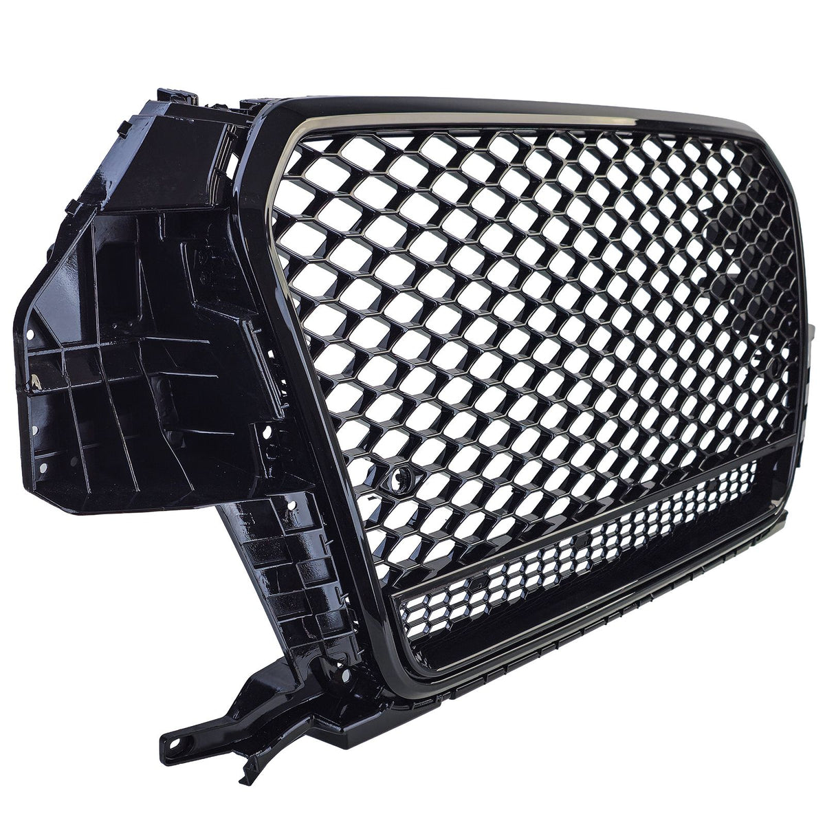Mascherina Audi Q3 8U RSQ3 Black Look in nero lucido vista laterale