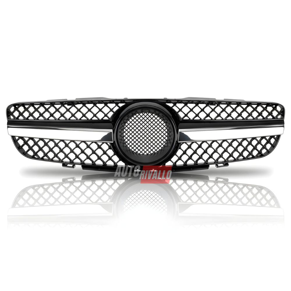 Mercedes SL R230 2001-2006 Calandra Frontale AMG Design - Nero Cromato
