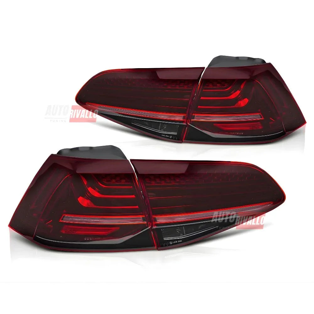 VW Golf 7 12-19 Fanali Posteriori Full LED Laser Rosso Scuro - autorivallo