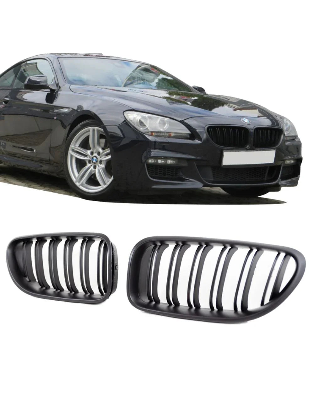 BMW 6 F12 F13 2011-2018 Griglia Radiatore M Look Nero Opaco - autorivallo