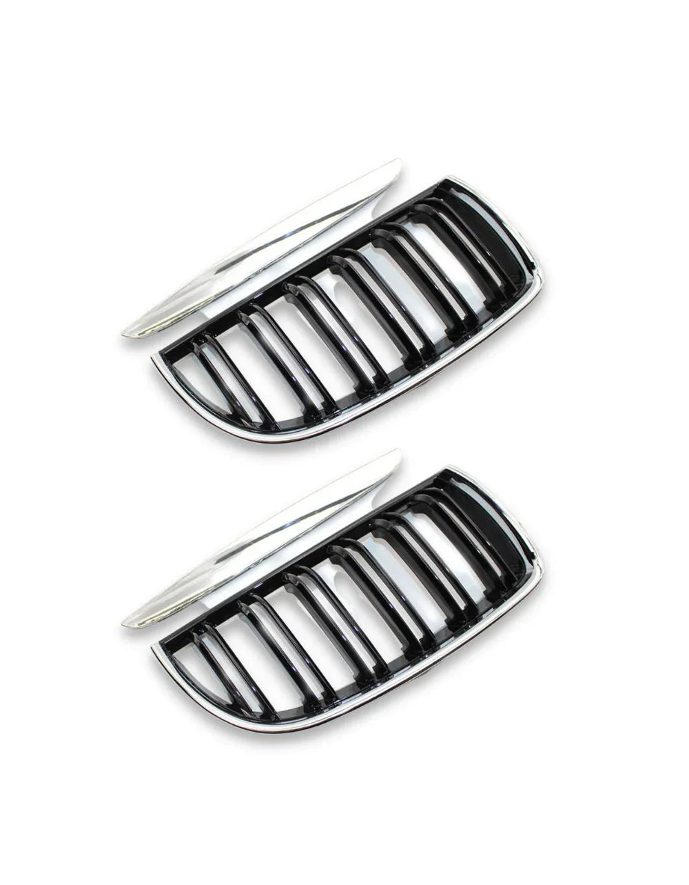 BMW Serie 3 E90 E91 05-08 Griglia Radiatore Nero Cromato - autorivallo