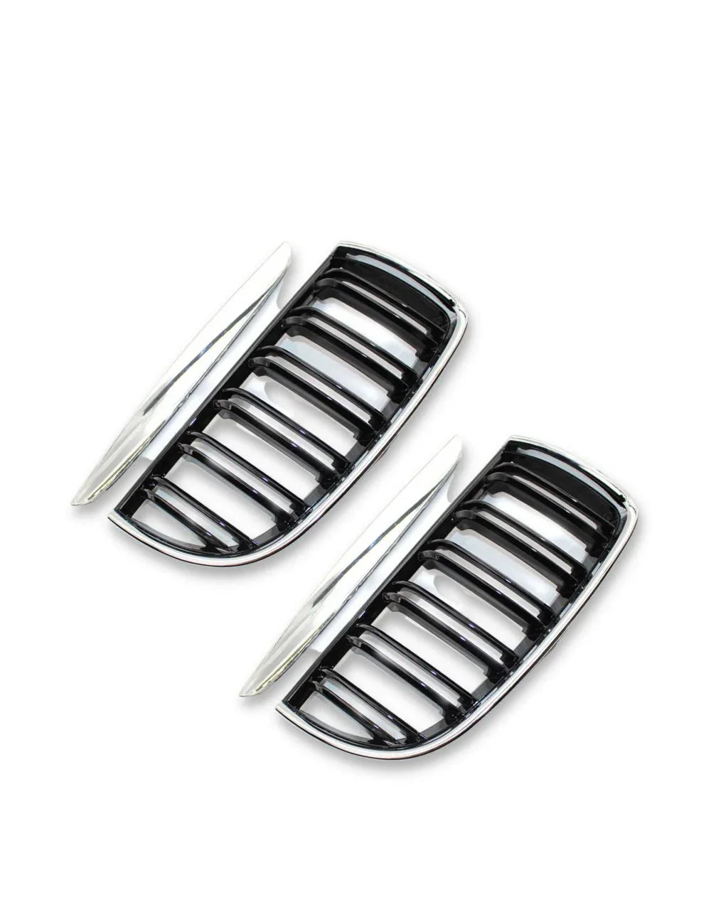 BMW Serie 3 E90 E91 05-08 Griglia Radiatore Nero Cromato - autorivallo