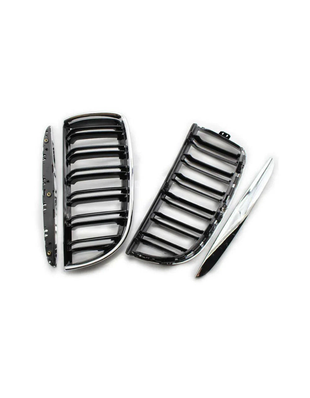 BMW Serie 3 E90 E91 05-08 Griglia Radiatore Nero Cromato - autorivallo