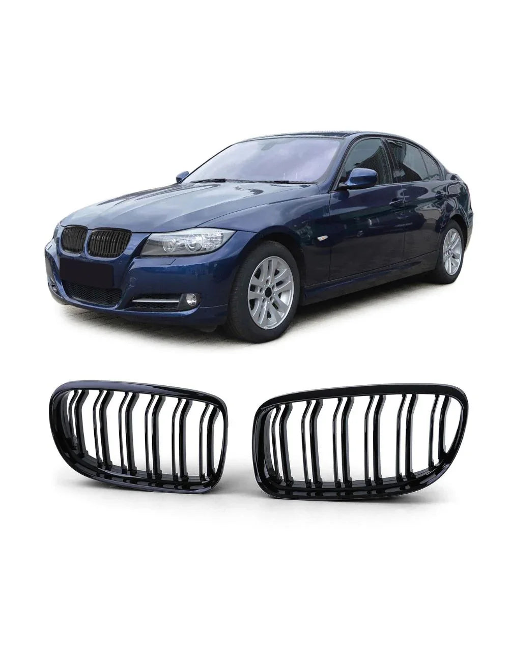 BMW 3 E90 E91 2008-2012 Griglia Radiatore M Doppia Striscia - autorivallo