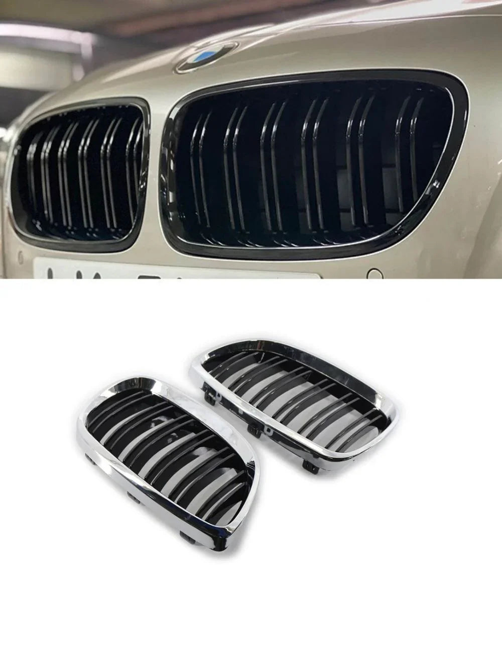 BMW Serie 3 E92 E93 06-10 Griglia Radiatore Nero Croamto - autorivallo